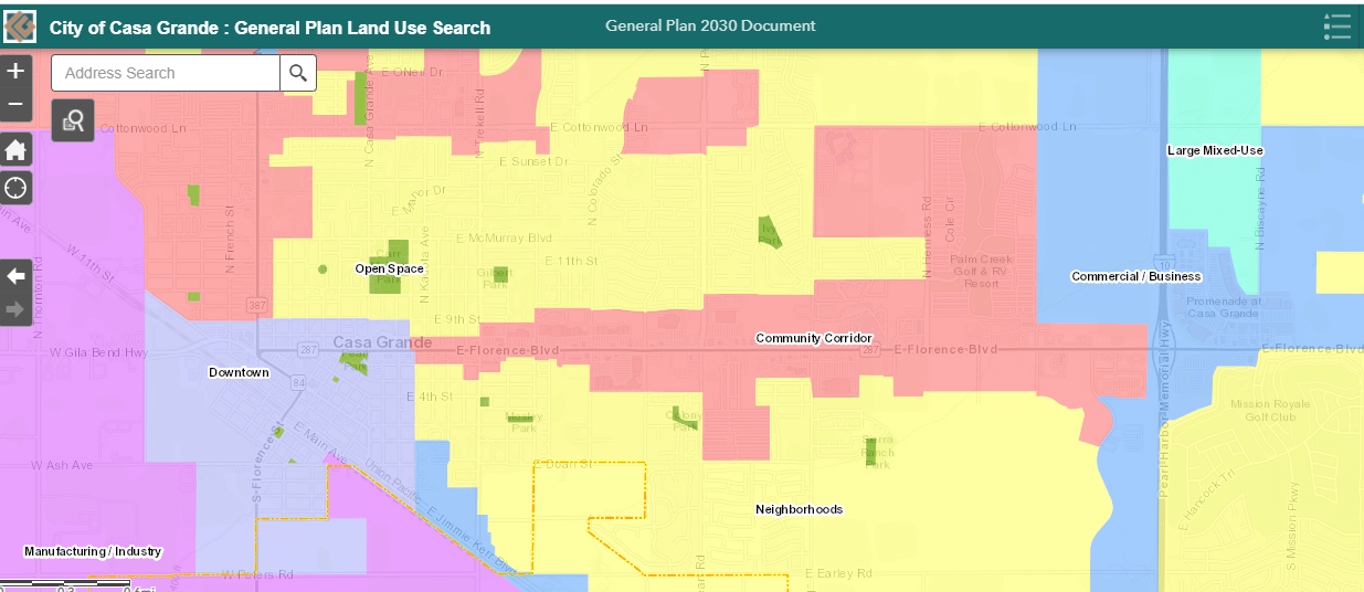 Casa Grande 2030 General Plan Map